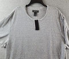 The Men’s Store at Bloomingdale’s Striped Linen Tee XXL Dark Slate Pullover S/S