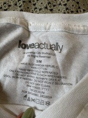 2003 Love Actually Movie T-Shirt Romantic Comedy Film Graphic Tee S