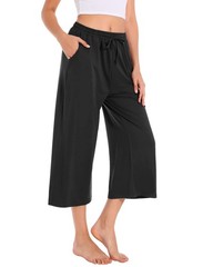 Workout Shorts Wide Leg Pants for Summer Capris,Sports Lounge Pants with Pock…