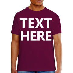 Hanes 5180 Men’s T-Shirt – Custom Print – Add Any Text – Personalized Tee