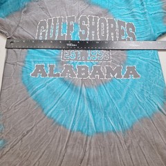 Yazbek Gulf Shores Alabama Tie Dye Long Sleeve T-Shirt Blue Grey Mens Small