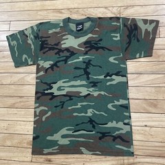 Vtg ROTHCO Army Surplus Shirt Men S Camo Green Army Forest Woodland Made USA