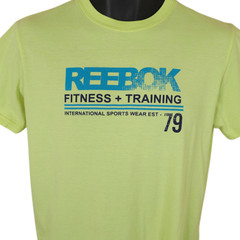Reebok Fitness Training T Shirt Mens Size Medium Lime Green Sportswear