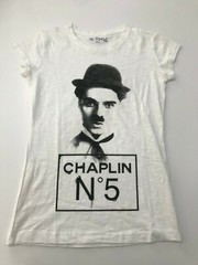 Women’s Trend T-Shirt <> Fancy – Chaplin No. 5 – White Black
