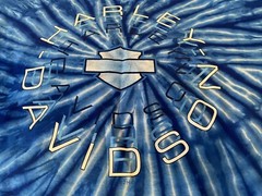 Vintage Harley Davidson Shirt Size Large Blue Tie Dye. Willimantic, CT.