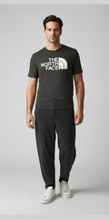 THE NORTH FACE T-Shirt Mens LARGE SS Half Dome Short Sleeve Crew Neck Black NEW