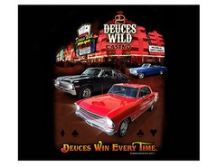 Chevrolet Deuces Wild Casino Chevy Novas Automobile Car Tee GM Chevrolet
