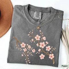 Cherry Blossom Comfort Tee Nature Floral Shirt Soft Unisex Gift Idea