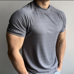 Summer Sports Training Short-Sleeved Men Stretch Quick Drying T-Shirt Breathable
