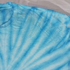 Spiral Tie Dye T-shirt Adult 2XL Aqua Blue Soft Cotton Unique Hippie 70’s New