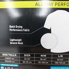 Hanes X-temp Mens 3-Pack T-Shirts Crew Neck White Performance Mesh M