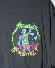 2010s Metallica T Shirt Adult Size 2XL Black Faded “And Justice for All” Band