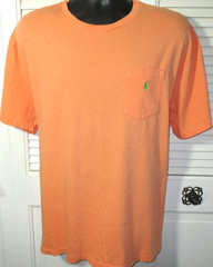 Vtg POLO BY RALPH LAUREN Single Stitch T-Shirt~Pocket W/Pony~Men’s XL~Peach~Used