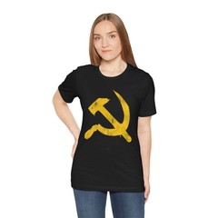Hammer & Sickle T-Shirt | Yellow Graffiti Communist Soviet Symbol Tee Shirt