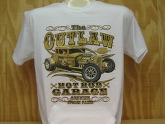 Outlaw Garage Hot Rod-Rat Rod T-shirt 100% Cotton Small to XXXXXL