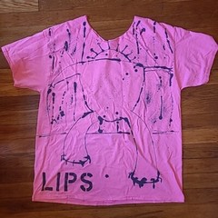 Flaming Lips Hand Painted T shirt PINK XL Homemade DIY