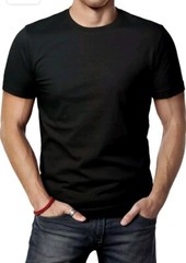Goodthreads Men’s Short sleeve Crewneck Cotton T shirt. Black Color, Size M