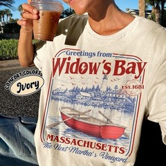 Greetings From Widow’s Bay Comfort Colors Shirt, Coastal Horror TV Show Tee