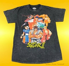 New Street Fighter 2 Squad Cast Capcom Classic Video game Mens Vintage T-Shirt