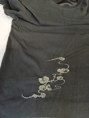 Fashion Dragon Trend Shirt Men’s Medium Embroidery Lined Short Sleeve Luxury