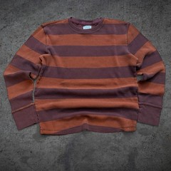 Mossimo Supply Co Striped Thermal Long Sleeve Size Medium Skate Grunge Y2K