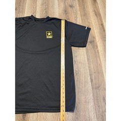 US Army Physical Fitness Uniform APFU T-Shirt Mens Medium Black Moisture Wicking