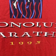 Vintage Nike Honolulu Marathon Shirt Mens XXL Red Running Race 90s Single Stitch