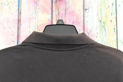 Men’s No Boundaries Oversize French Terry Polo Shirt XLARGE Charcoal Sky NEW