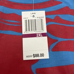 LRG Dead Serious Shirt Mens 2XL Blue Skeleton Lifted Research Group Kanye Glow