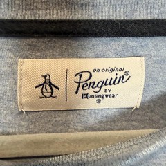 Original Penguin Shirt Mens Large Blue Colorblock Long Sleeve Pocket Logo Tee