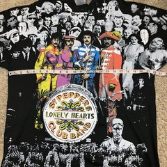 Vintage BEATLES T-Shirt SINGLE STITCH Double Sided PAINTED Sz XL NEW OLD STOCK