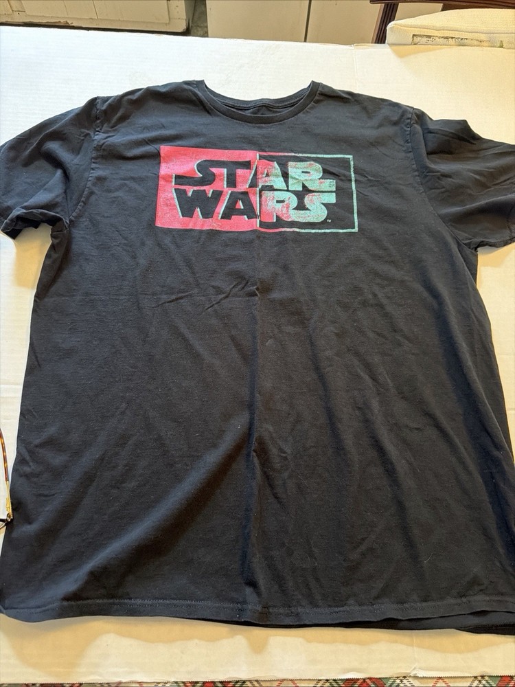 Star Wars Mad Engine X-Wing Fighter Men’s T-Shirt 2XL Short Sleeve Black Graphic