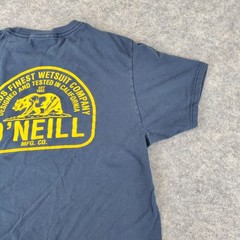O’Neill Shirt Mens Medium Blue Crew Neck Short Sleeve Graphic Stretch Pullover