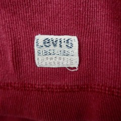 Vintage Levis Mens Henley Shirt M Burgundy Red Short Sleeve Ribbed Cotton