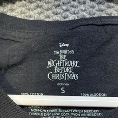 Disney Nightmare Before Christmas Oogie Boogie Green Foil Graphic T-Shirt Small