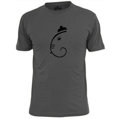 Mens Ganesha Outline T Shirt Hindu God Elephant