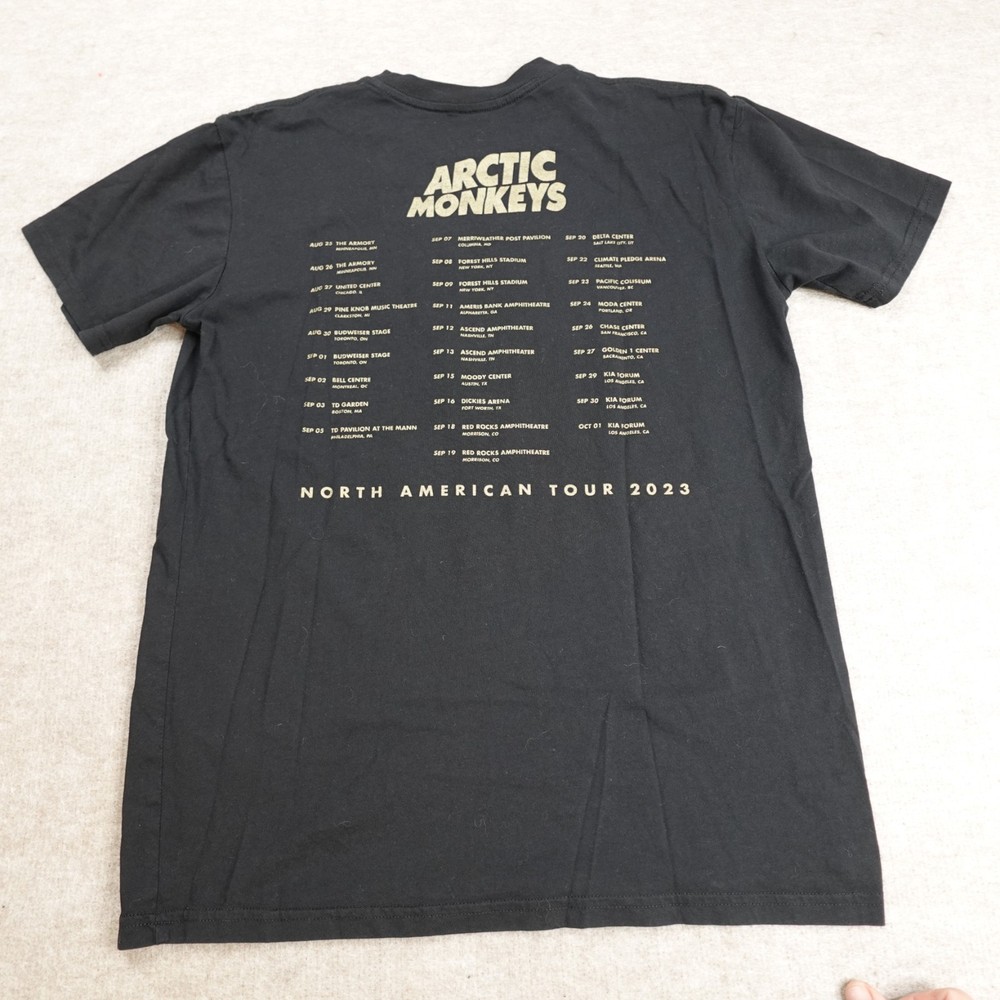 Arctic Monkeys Shirt Medium Black Double Sided 2023 North American Tour Official