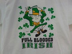 Vtg Late 90s Full Blooded Irish Screen Printed T Shirt St. Patricks Day Mens L
