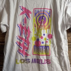 Teddy Fresh Shirt Mens Small Los Angeles 101.1 Radio White Graphic Tee