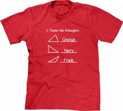 Funny Math Shirt: Name The Triangles T-Shirt funny geek Funny Tshirts for Men