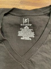 Lot of 2 – George T-Shirt Men’s Size L (42-44): 1 pcs – Black, 1 pcs – Blue