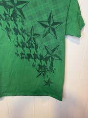 Delta Magnum Weight Men’s Small T Shirt Y2K Green Stars Emo Skater Nautical Star