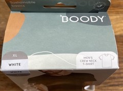 BOODY MENS CREW NECK T-SHIRT Size XL White NEW Ship From USA