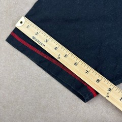 Southpole T-Shirt Men 3XL Black Plaid SP Logo Graphic Tee Red Stitching Hip Hop