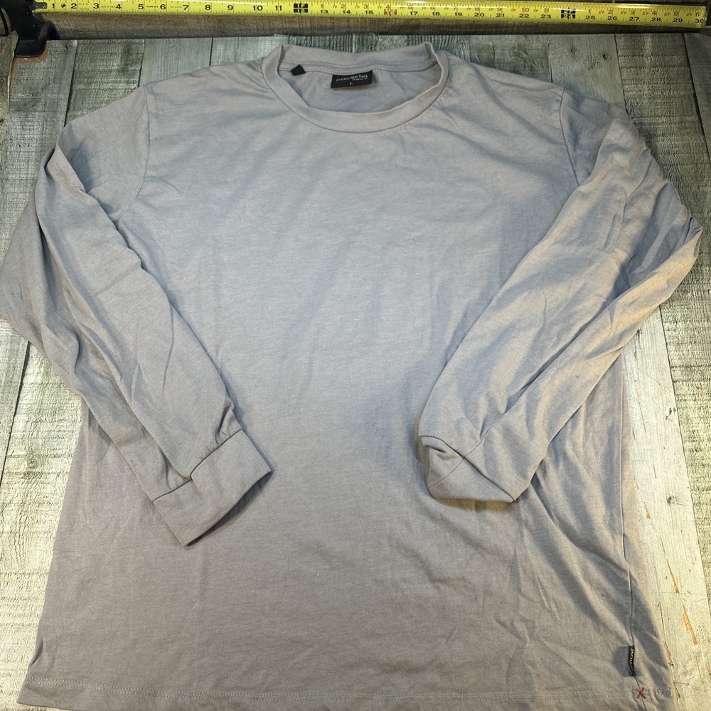 JACHS New York Mens Long Sleeve Crew Neck T Shirt Gray XXL