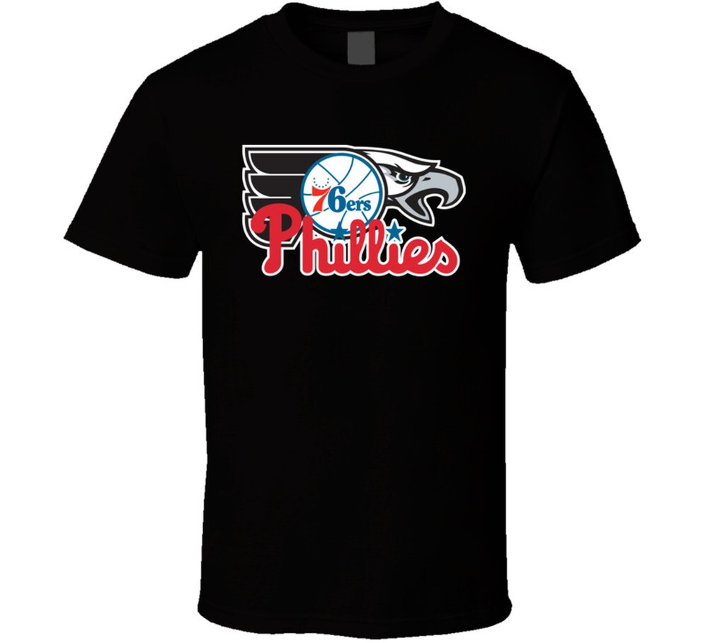 Philadelphia Pennsylvania Pro Sports Teams Logo Mashup City Pride Fan T Shirt