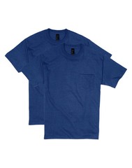 Hanes 2-Pack T-Shirt Beefy-T Adult Pocket Short Sleeve 100% Ringspun Cotton