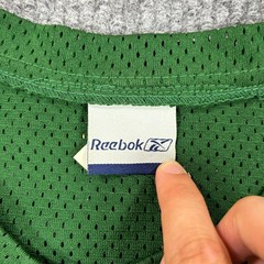 Reebok Mesh Baseball Jersey Shirt Mens Size XL Green Henley Athletic Practice