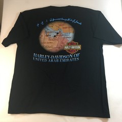 Harley-Davidson T-Shirt Men’s Black 3XL Cotton UAE Map Graphic 2004
