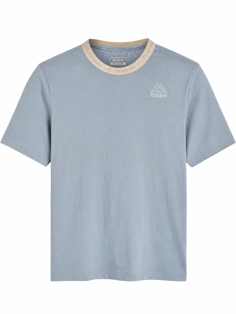 Kappa Authentic Contrast Collar Light Blue T-Shirt Men’s Regular Fit